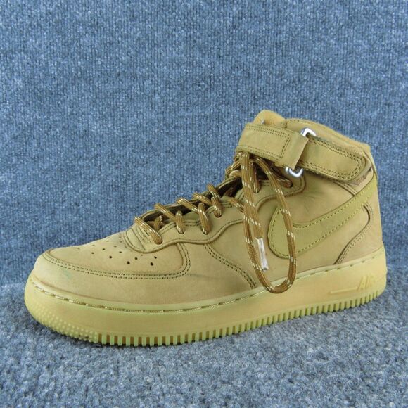 Nike Air Force 1 Mid 07 Men Sneaker Shoes Size 7‎ Medium Brown Leather Lace Up - Picture 1 of 11